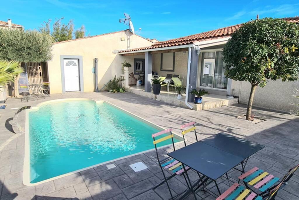 Florensac Villa Piscine De La Garrigue מראה חיצוני תמונה